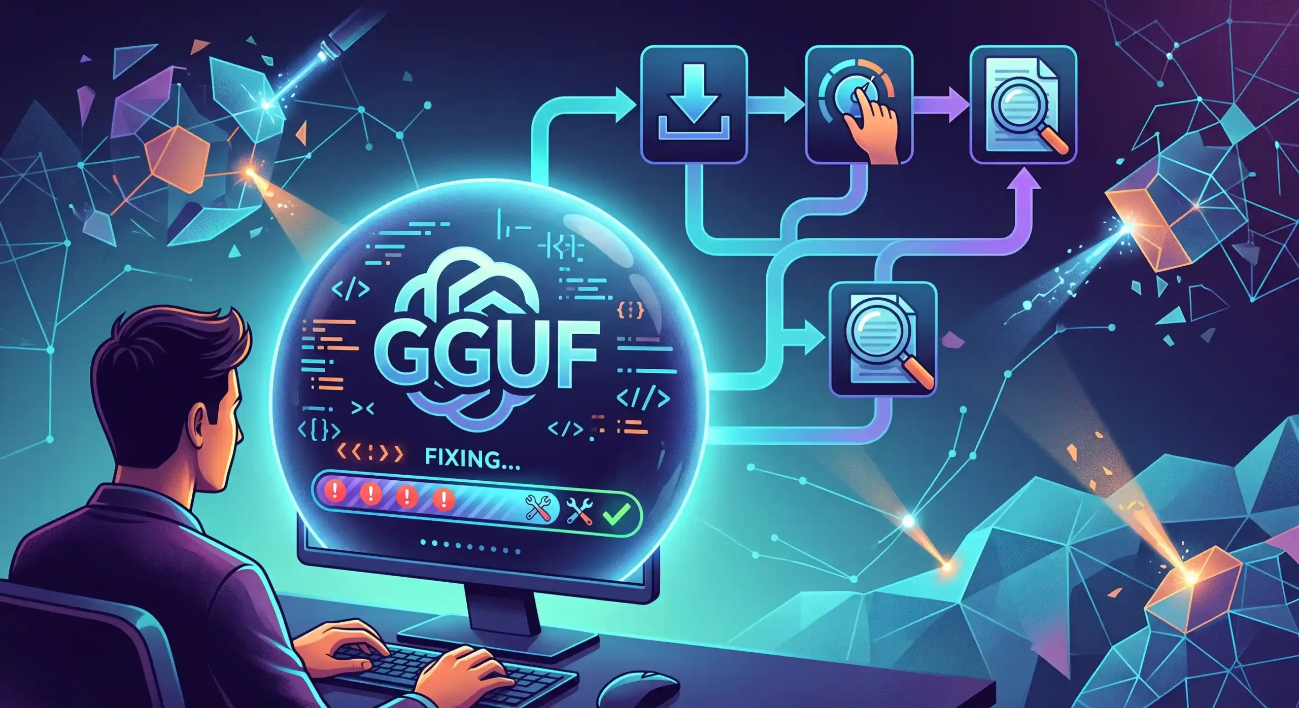 how to fix GGUF metadata error in Ollama